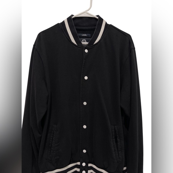 American Rag Black & White Varsity Style Jacket Large - Picture 2 of 6